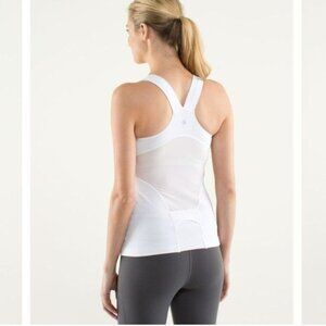Lululemon Deep V Athletic Tank Mesh Back Pocket